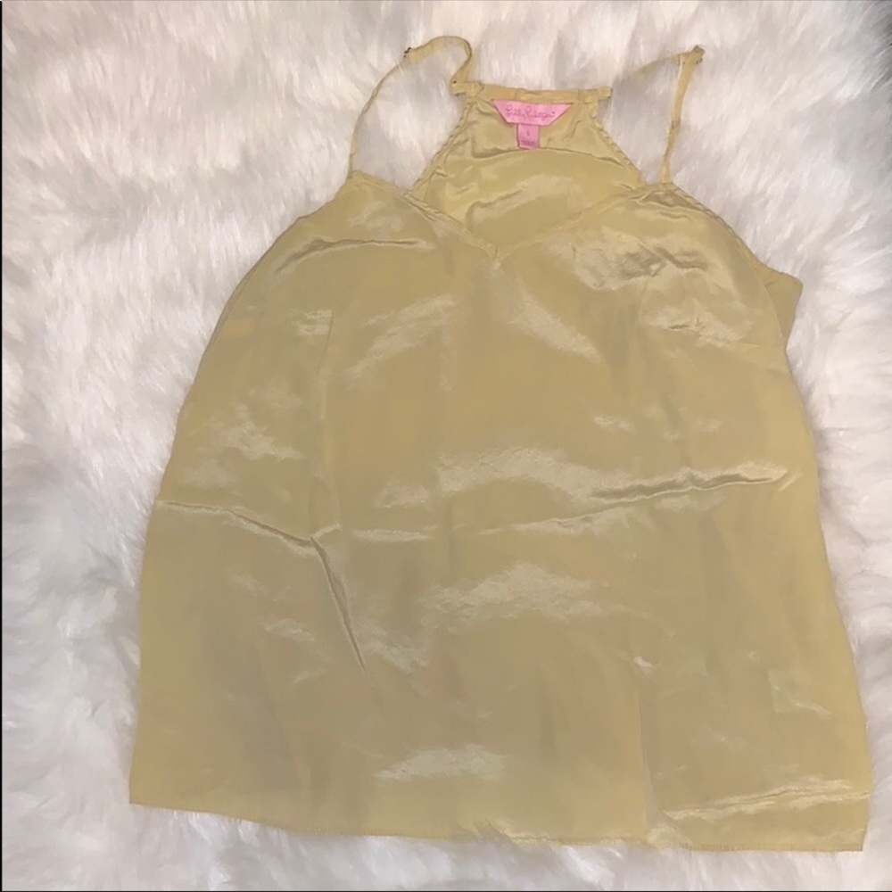 Lily Pulitzer yellow silk cami size small